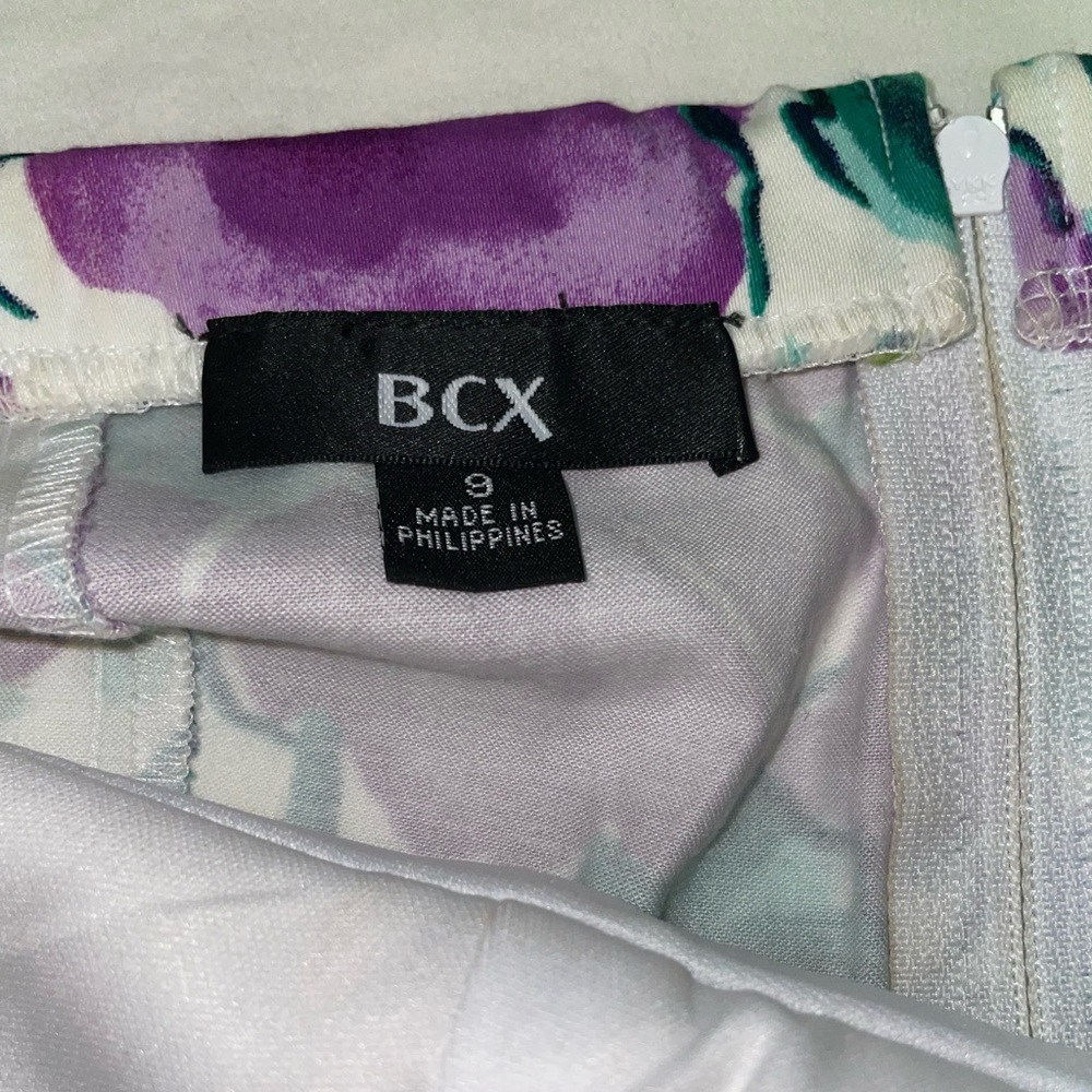 BCX Floral Dress - Purple and White